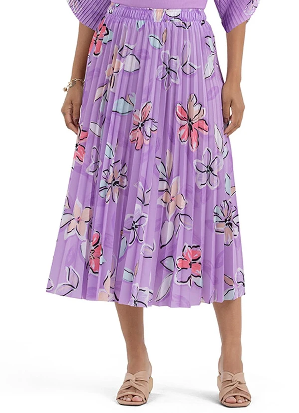 Outlet - Saia Colors Of Summer Adulto Feminino Roxo