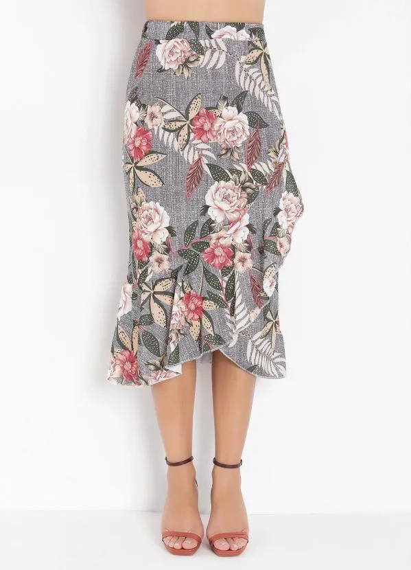 Saia Social Saia Evangelica Saia Cintura Alta Com Babado Saia Com