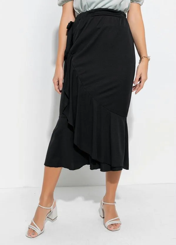 Moda Evangelica Saias Justa Com Babado Queima Estoque Saia Com