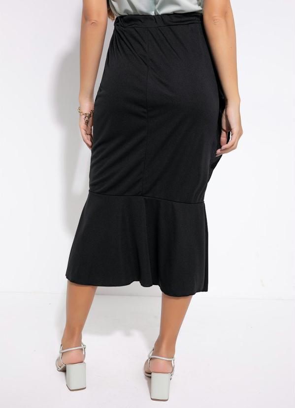 Outlet - Saia com Babado Preta Moda Evangélica 3