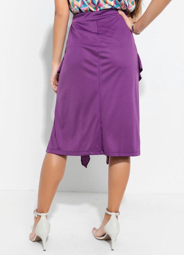 Outlet - Saia com Babados Roxa 2