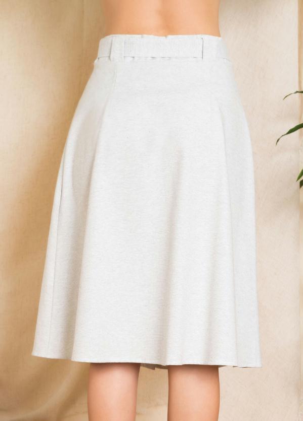 Quintess - Saia com Bolsos e Faixa Bege 3