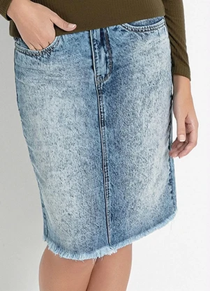 Rosalie - Saia com Faixa Jeans - ROSALIE