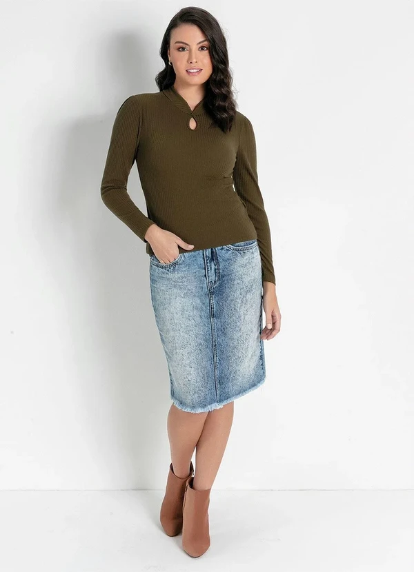 Rosalie - Saia com Faixa Jeans 5