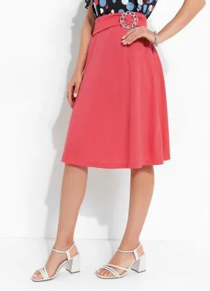 Rosalie - Saia Coral com Faixa - ROSALIE