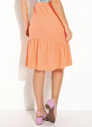 Rosalie - Saia Coral em Malha - ROSALIE