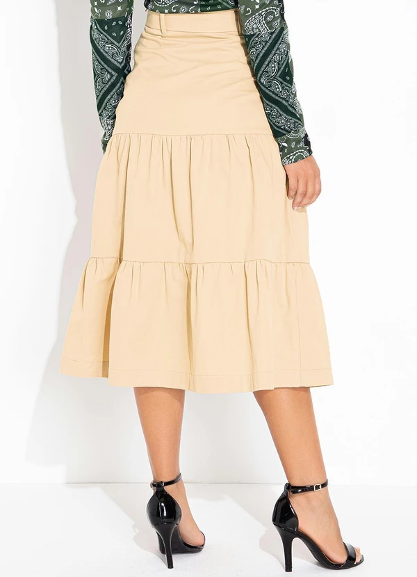 Rosalie - Saia Creme em Sarja 3