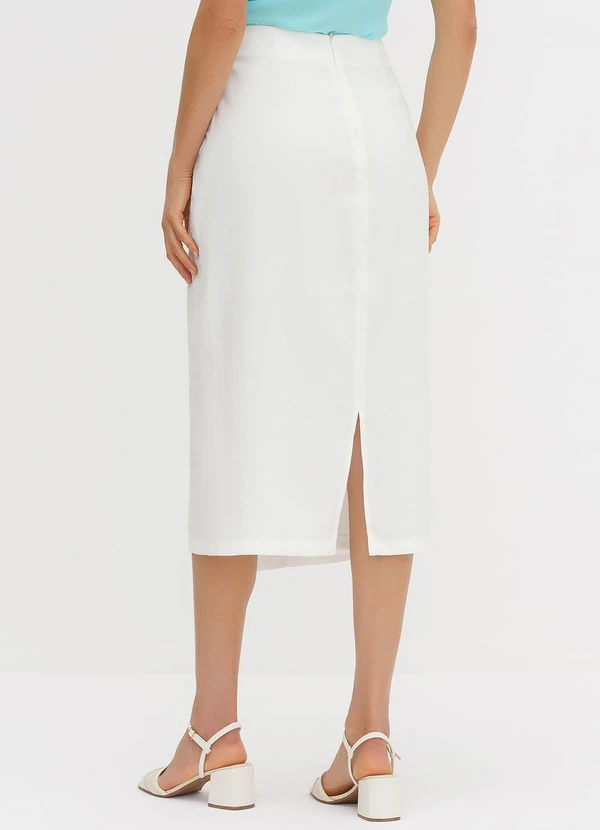 Principessa - Saia de Alfaiataria Longuete Off White Mara 10