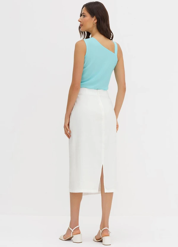 Principessa - Saia de Alfaiataria Longuete Off White Mara 8