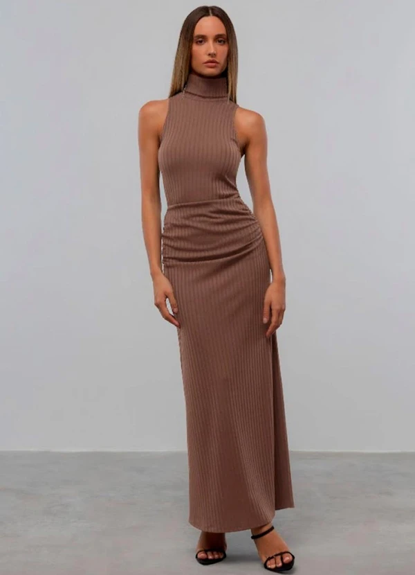 Carlota Costa - Saia de Malha Marrom 2