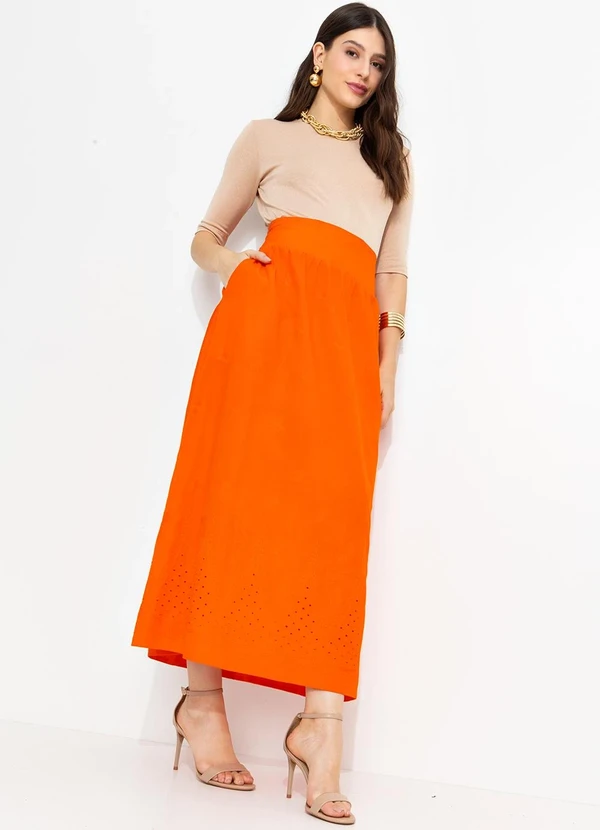 You Premium - Saia em Algodão Laranja 7