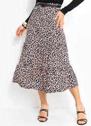 Saia em Camadas On�a Preta