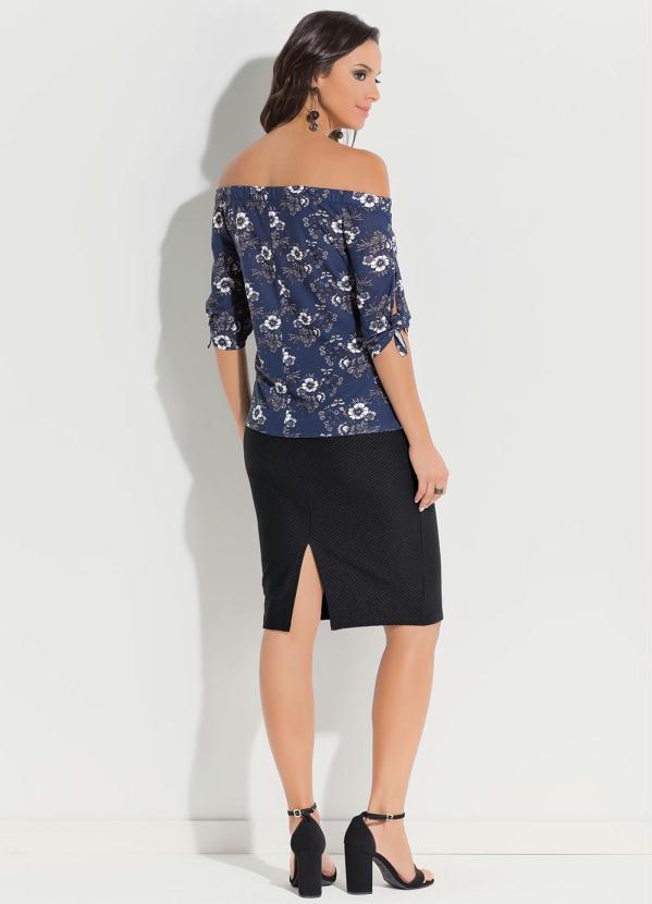 Quintess - Saia em Malha Piquet Preta Quintess 4