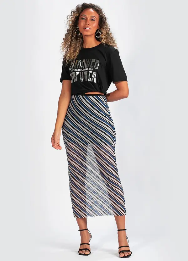 Colcci - Saia em Tule Estampado 3