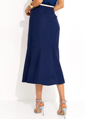 Colcci - Saia em Viscolinho Azul - COLCCI