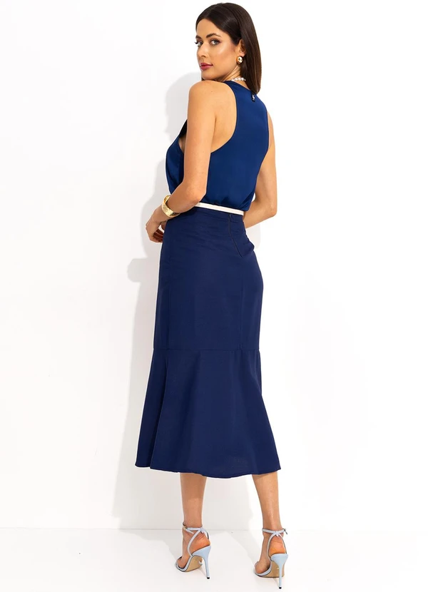 Colcci - Saia em Viscolinho Azul 4