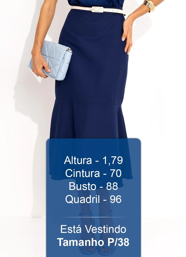 Colcci - Saia em Viscolinho Azul 5