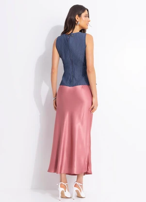 Colcci - Saia em Viscose Rosa - COLCCI