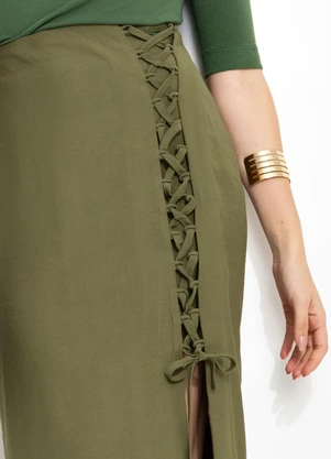 You Premium - Saia em Viscose Verde - YOU PREMIUM