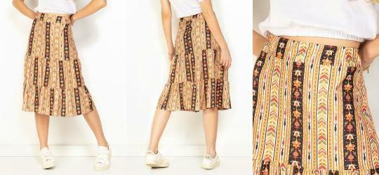 Saia tnica com Babados