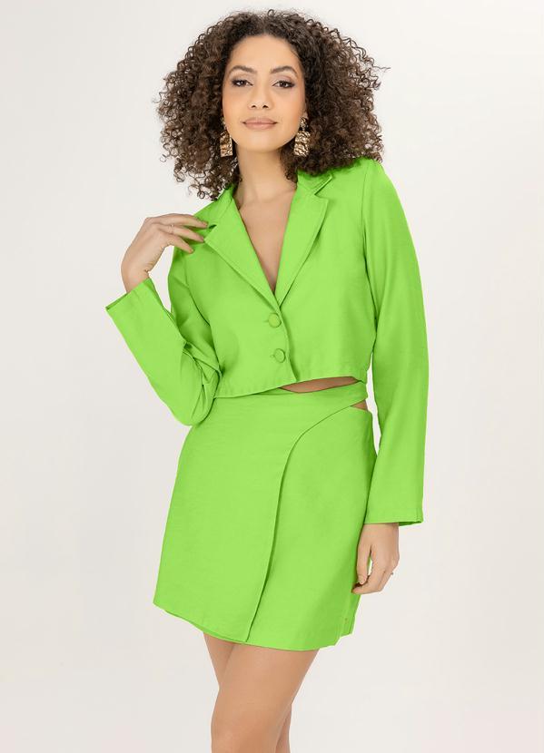 Angel - Saia Evasê Alfaiataria Verde