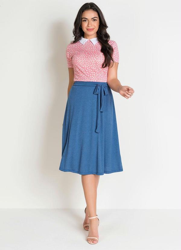 Rosalie - Saia Evasê Azul 5
