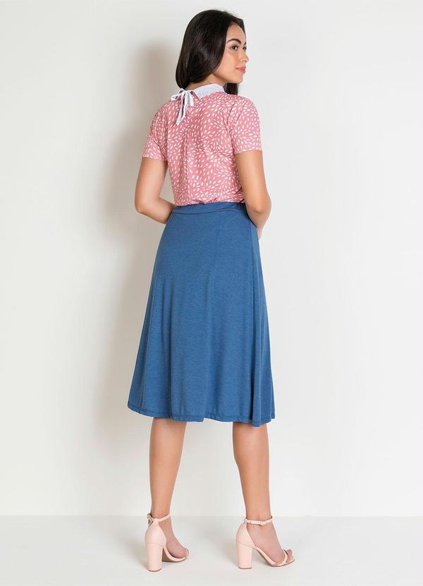 Rosalie - Saia Evasê Azul 6