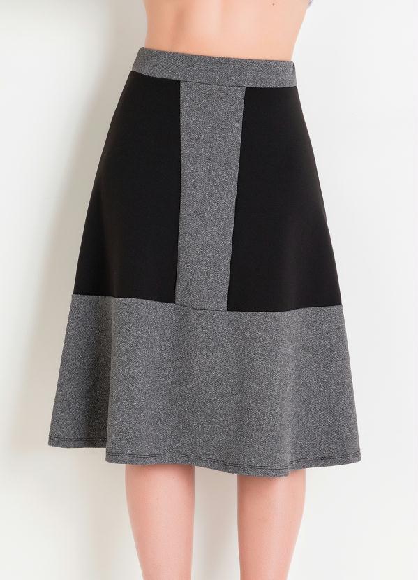 Outlet - Saia Evasê Bicolor Moda Evangélica 4
