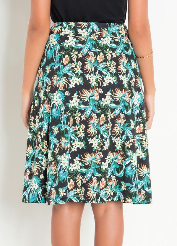 Outlet - Saia Evasê com Bolso Estampada Moda Evangélica 2