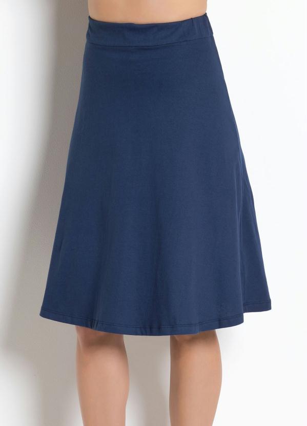 Outlet - Saia Evasê em Meia Malha Marinho Moda Evangélica 5