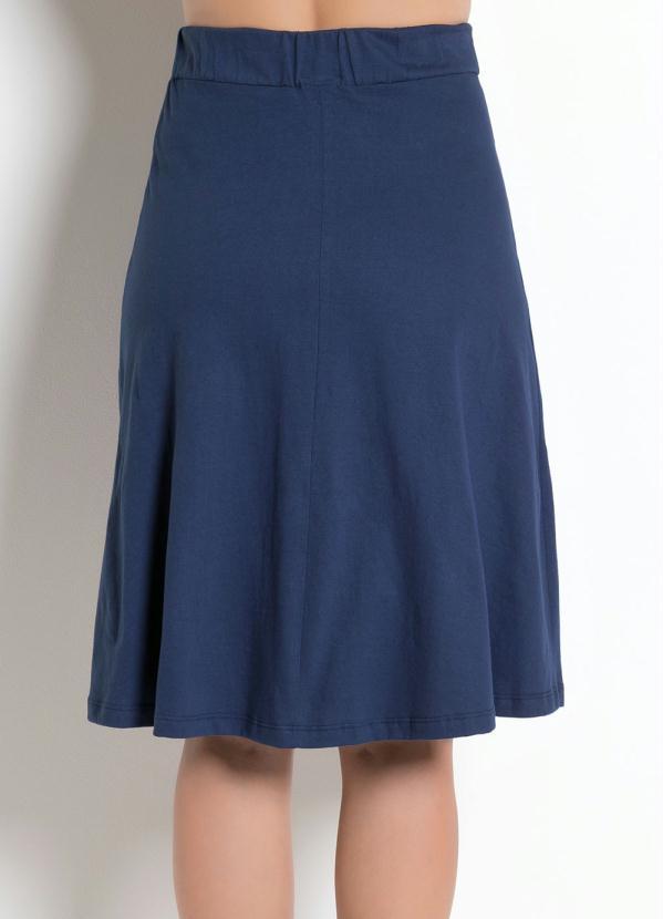 Outlet - Saia Evasê em Meia Malha Marinho Moda Evangélica 6