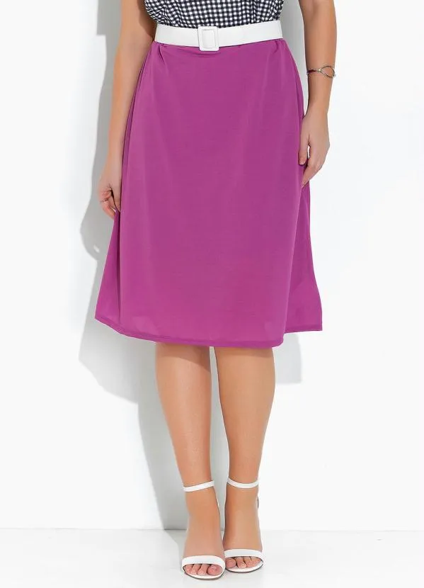 Rosalie - Saia Evasê Roxa