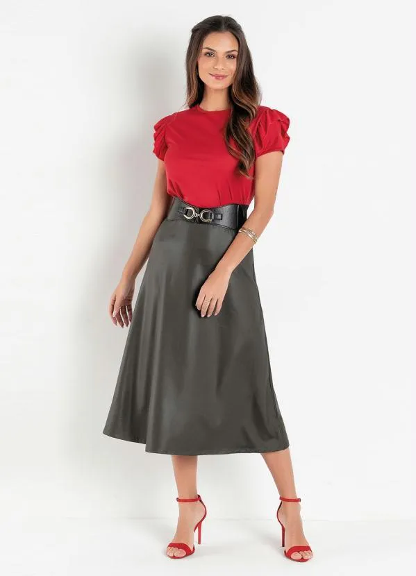 Rosalie - Saia Evasê Verde 3