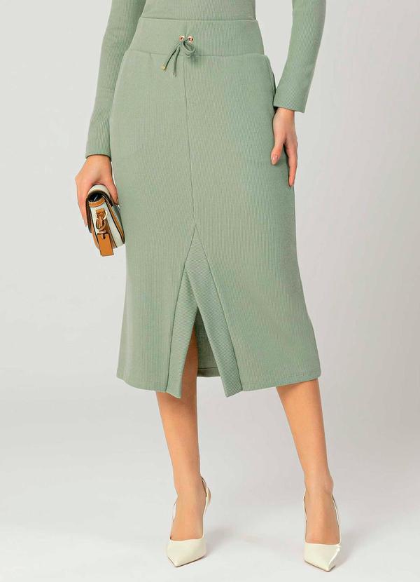 Gris - Saia Feminina Adulta Conforto Verde