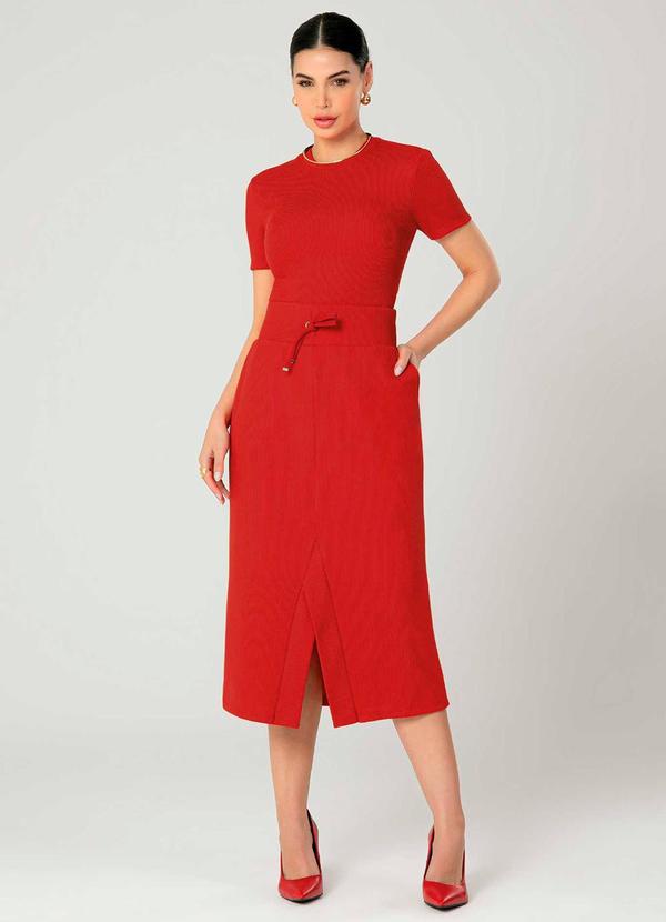 Gris - Saia Feminina Adulta Conforto Vermelho 2