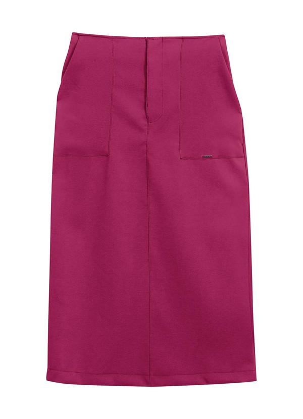 Marialícia - Saia Feminina Alfaiataria Rosa