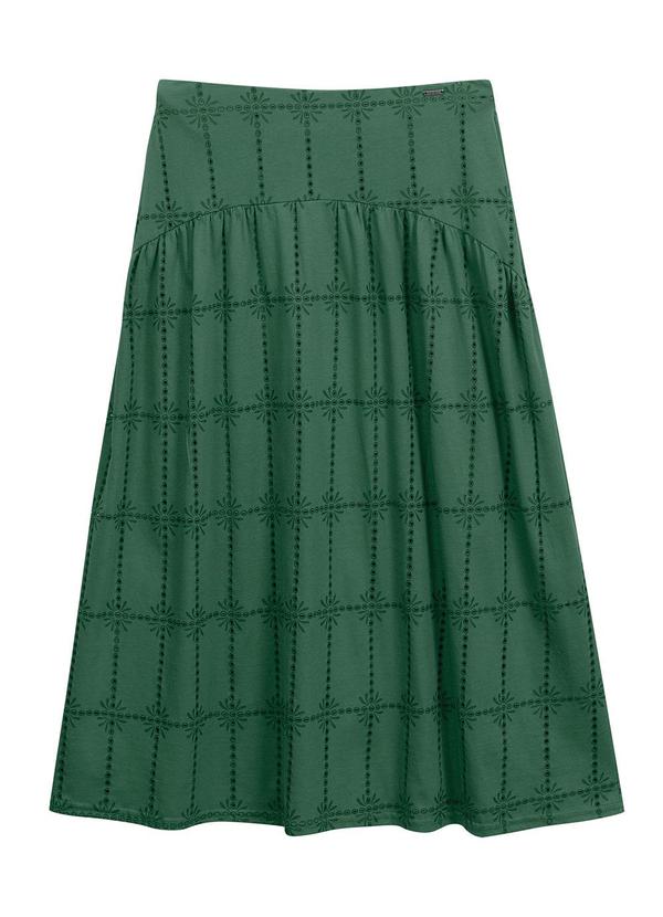Marialícia - Saia Feminina Devorê Verde