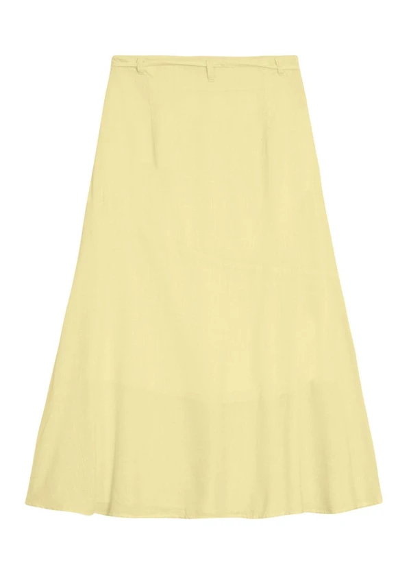 Essendi - Saia Feminina em Viscolinho Amarelo 6