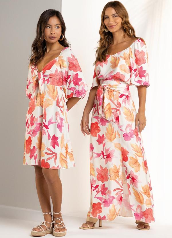 Marialícia - Saia Feminina Estampada Bege 3