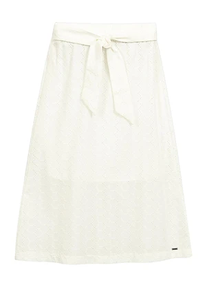 Marialícia - Saia Feminina Laise Bege - MARIALÍCIA