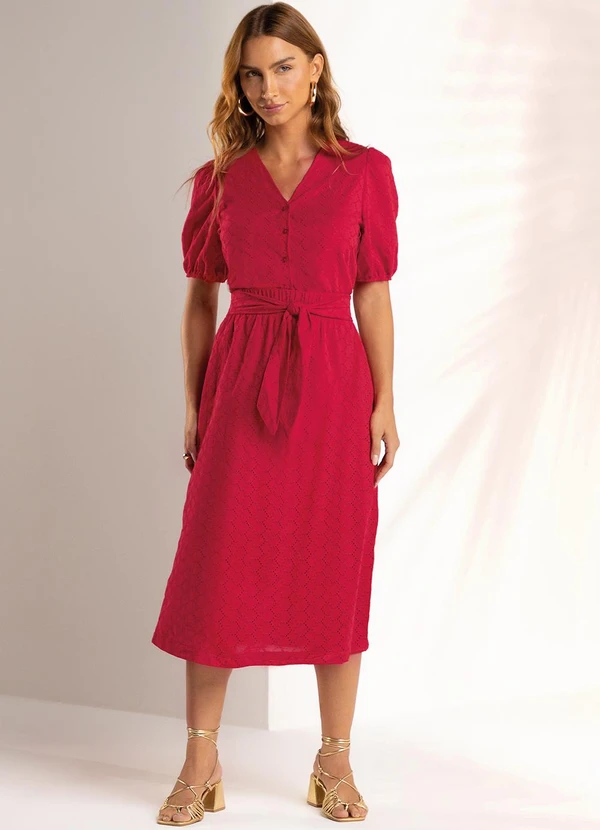 Marialícia - Saia Feminina Laise Vermelho 2