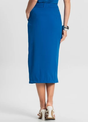 Endless - Saia Feminina Midi Azul - ENDLESS