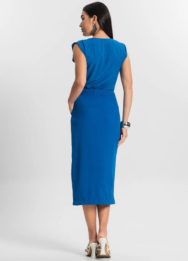 Endless - Saia Feminina Midi Azul 4