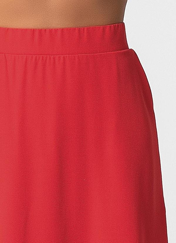 Habana - Saia Feminina Midi com Bolso Vermelho 5