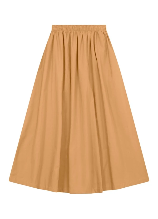 Essendi - Saia Feminina Midi em Viscose Marrom 6