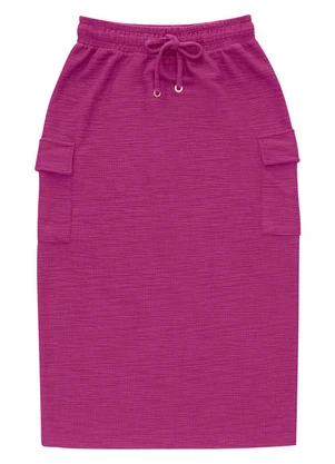 Endless - Saia Feminina Midi Roxo - ENDLESS