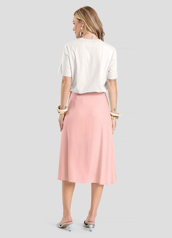 Dianna - Saia Feminina Midi Envelope Rosa 2