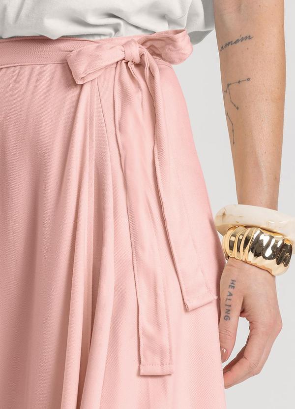 Dianna - Saia Feminina Midi Envelope Rosa 3