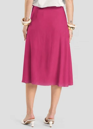 Dianna - Saia Feminina Midi Envelope Rosa - DIANNA