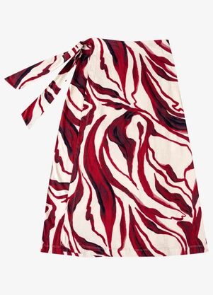 Rovitex - Saia Feminina Midi Meia Malha Vermelho - ROVITEX